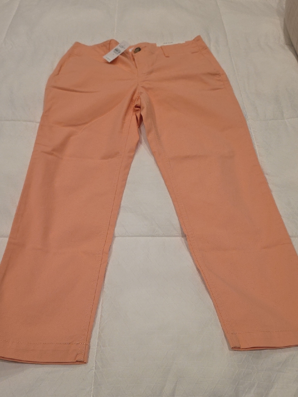 Loft Peach Colored Straight-Leg, Slim Pants